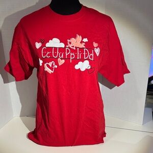Red Cupid Graphic Tee - Unbranded